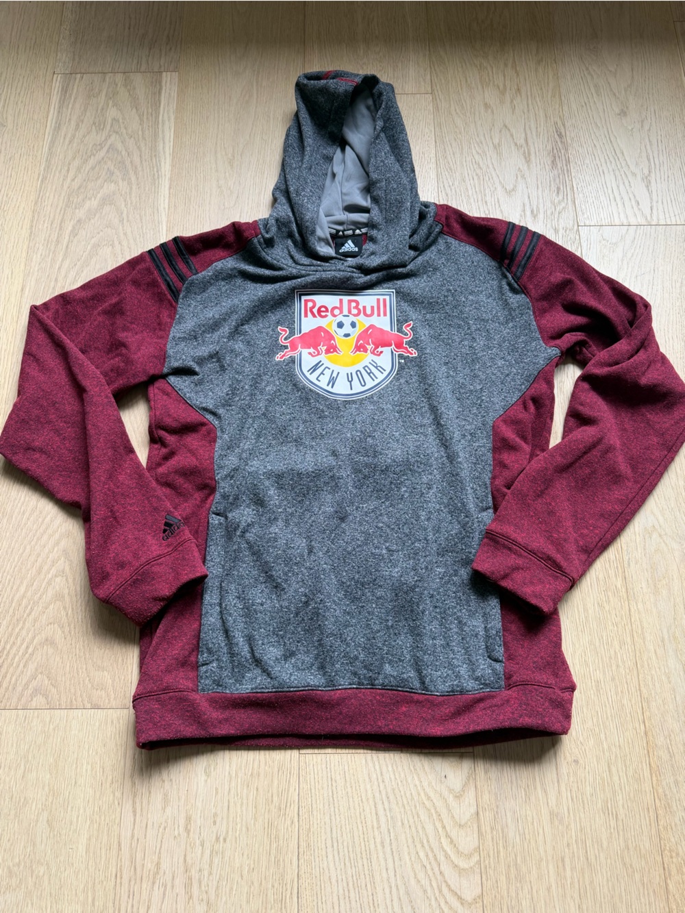 Adidas New York Red Bulls MLS soccer hoodie - size 18 Boys/ size S men’s